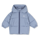Hooded down jacket, LAVENDER BLUE, hi-res