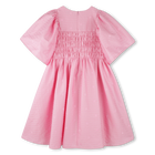 Embroidered cotton satin dress KENZO KIDS 
                    GIRL