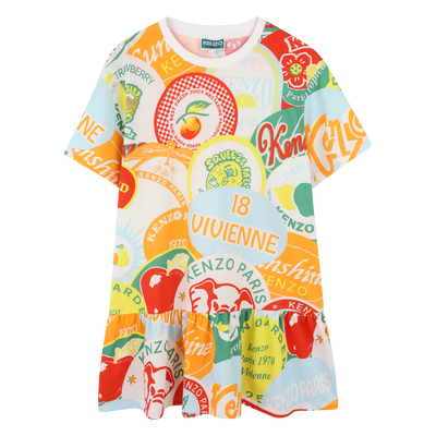 Multicolour print dress KENZO KIDS GIRL
