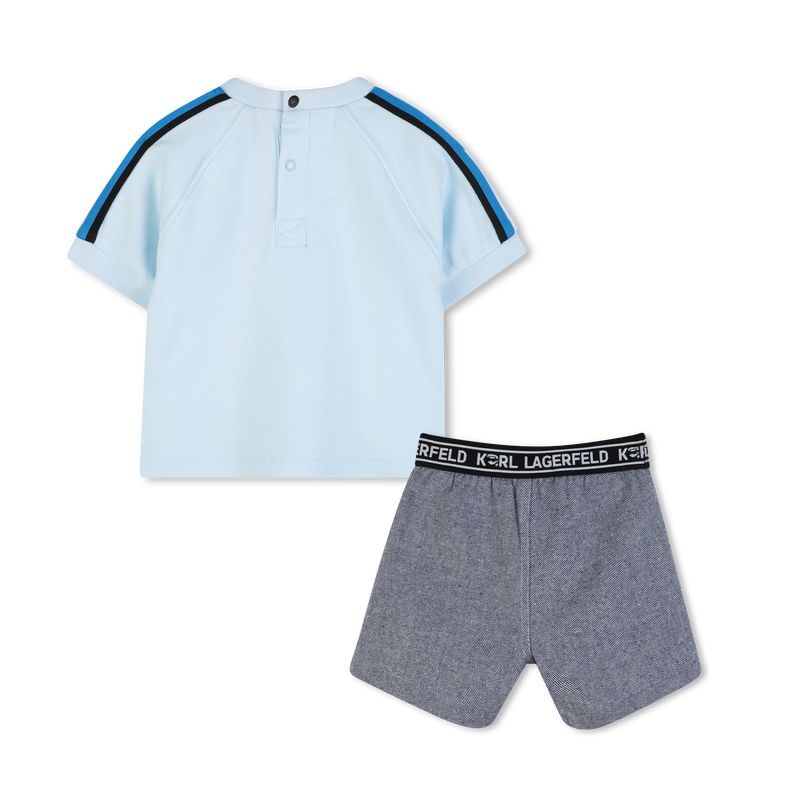 T-SHIRT AND SHORTS SET KARL LAGERFELD KIDS 
                        BOY