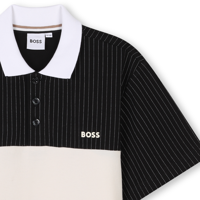 Contrasting-panel polo shirt BOSS 
                        BOY