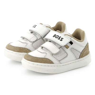 Leather hook-and-loop trainers BOSS BOY