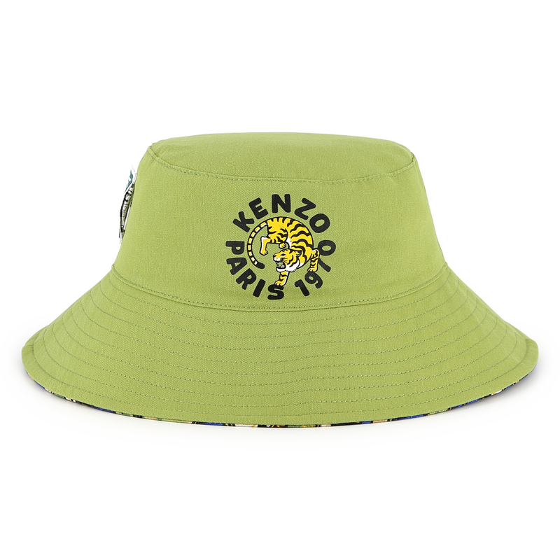 Reversible cotton bucket hat KENZO KIDS 
                        UNISEX