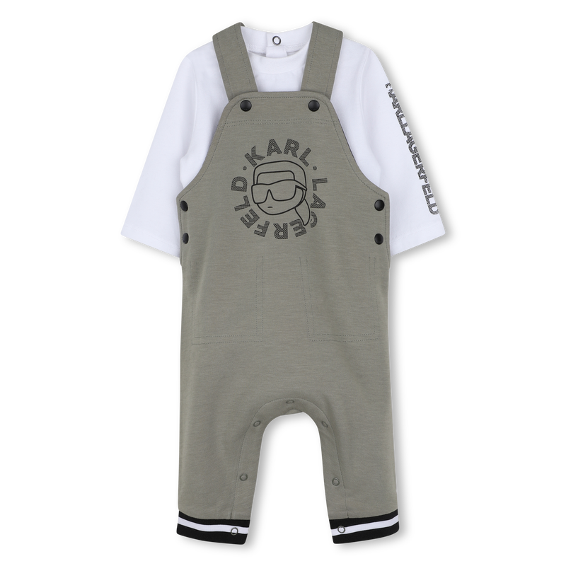 Dungaree and t-shirt set KARL LAGERFELD KIDS 
                        BOY