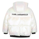 Hooded down jacket KARL LAGERFELD KIDS 
                    GIRL