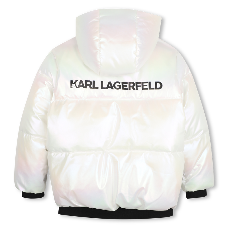 Hooded down jacket KARL LAGERFELD KIDS 
                        GIRL