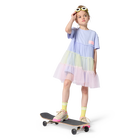 Bi-material dress BILLIEBLUSH 
                    GIRL