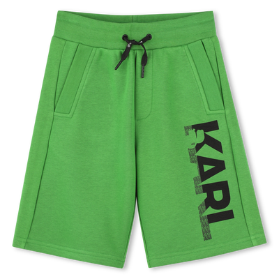 Elasticated cotton Bermudas KARL LAGERFELD KIDS BOY