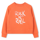 Round neck sweatshirt, PEACH, hi-res