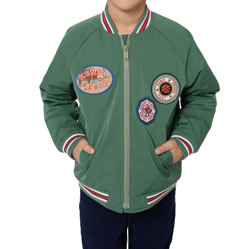Zipped raglan-sleeve jacket KENZO KIDS 
                        UNISEX