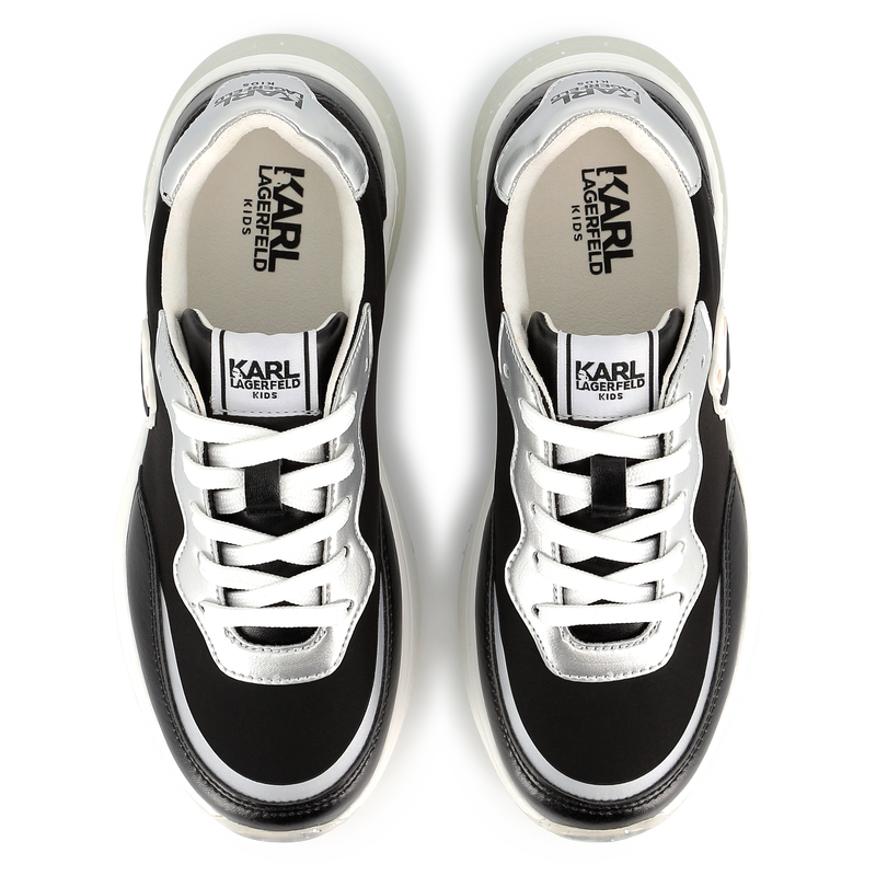 Lace-up trainers with badge KARL LAGERFELD KIDS 
                        GIRL