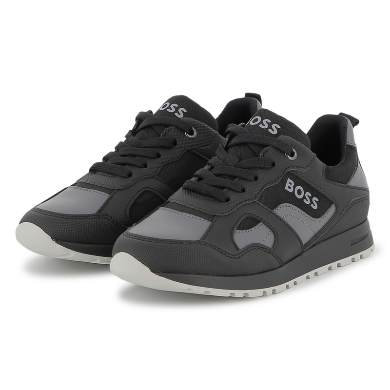 Faux and canvas sneakers BOSS 
                        BOY