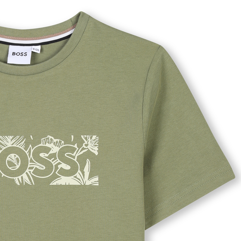 Short-sleeved cotton T-shirt BOSS 
                        BOY