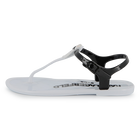 Sandals with adjustable straps, WHITE  BLACK, hi-res