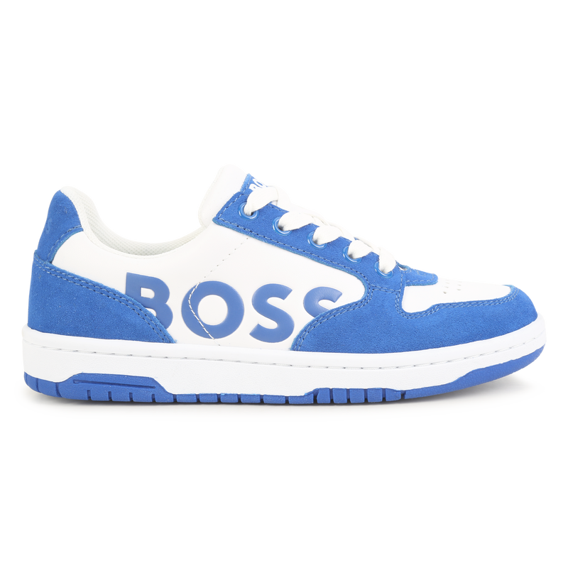 Lace-up logo trainers