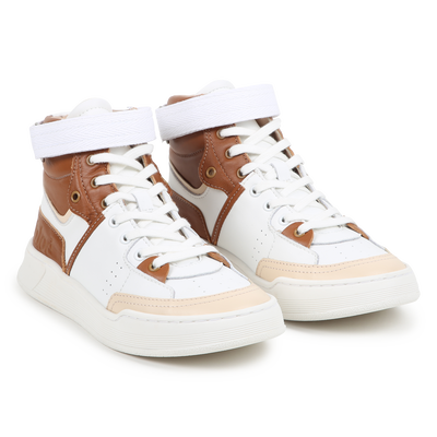 Leather Lace-Up Sneakers CHLOE GIRL