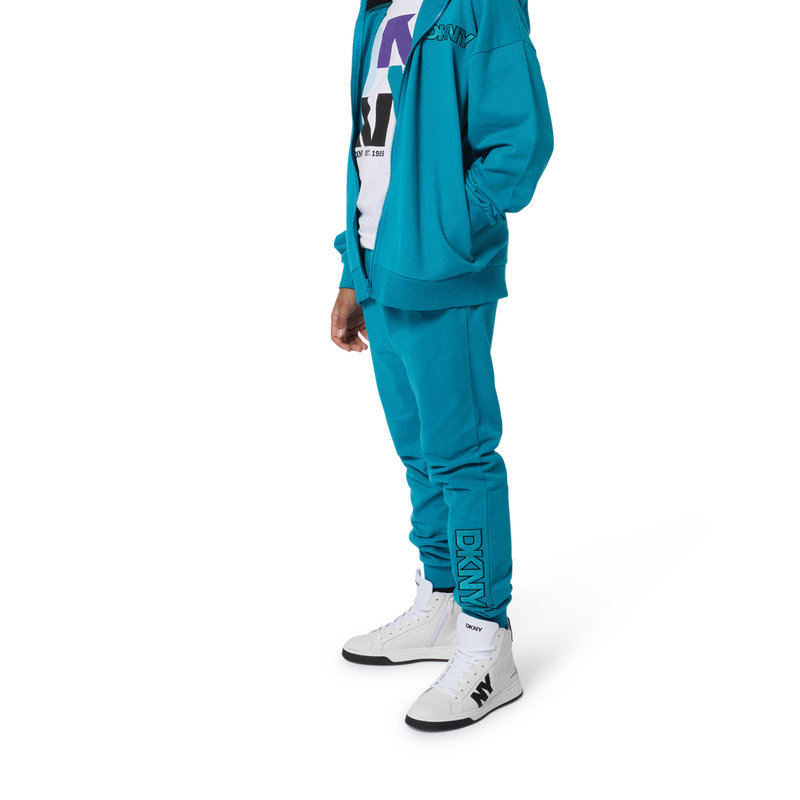 Hooded fleece cardigan DKNY 
                        UNISEX