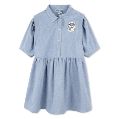 Cotton shirt-dress KENZO KIDS GIRL