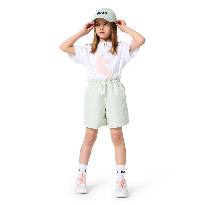 ELASTICATED WAIST SHORTS BOSS 
                        GIRL