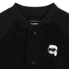Bi-material cardigan KARL LAGERFELD KIDS 
                    BOY