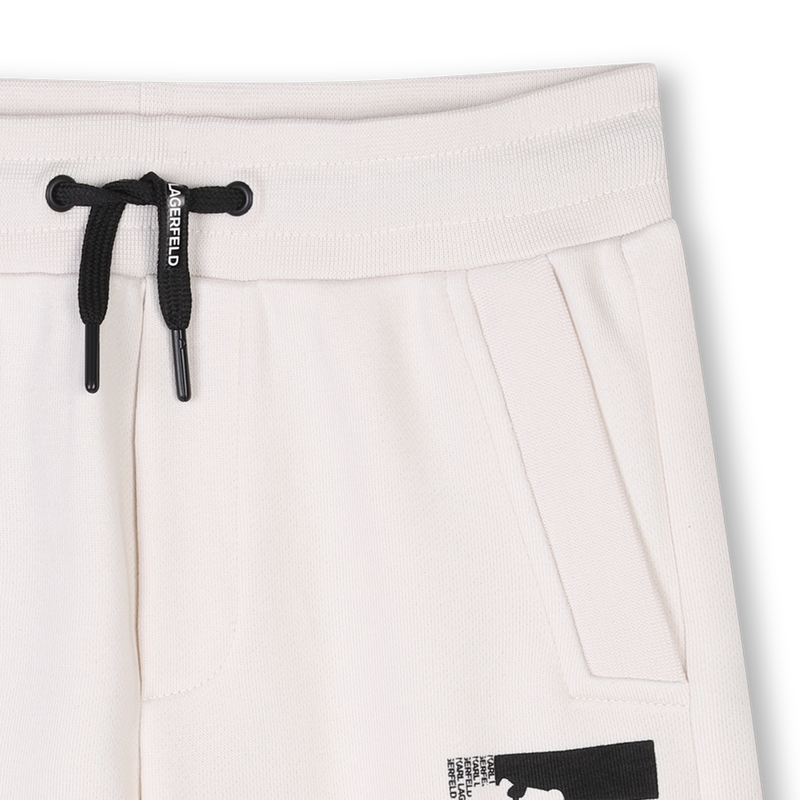 Elasticated cotton Bermudas KARL LAGERFELD KIDS 
                        BOY