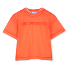 Embroidered cotton T-shirt, PEACH, hi-res