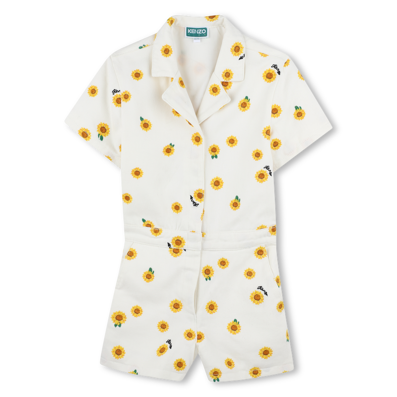 Cotton shorts playsuit KENZO KIDS 
                        GIRL