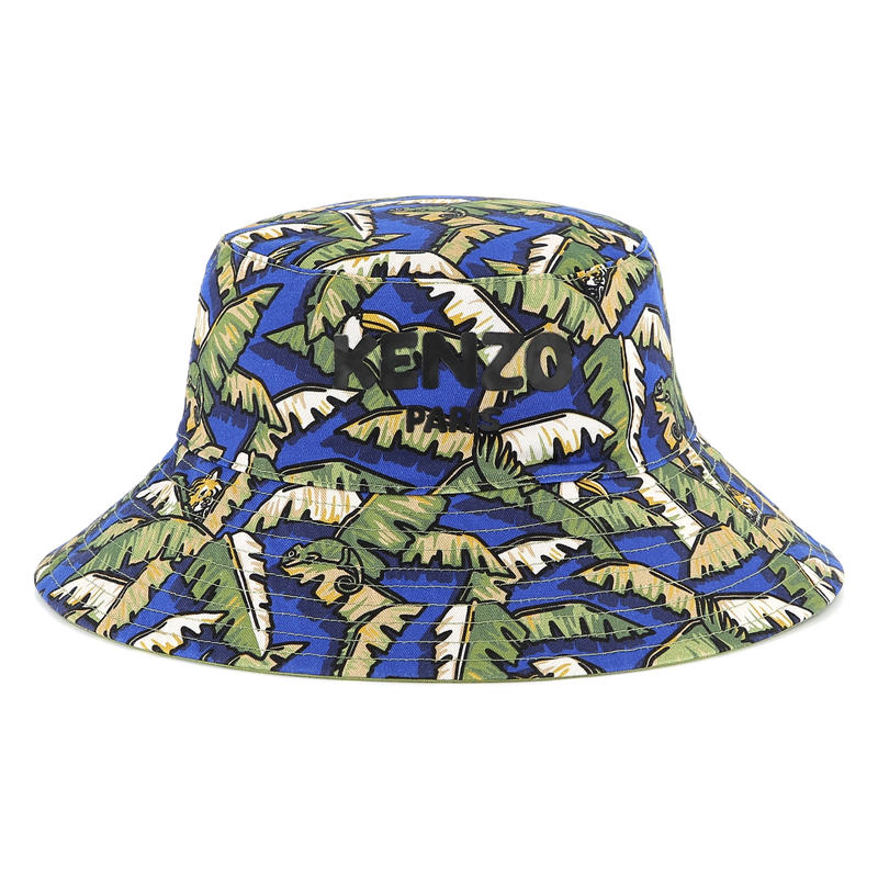 Reversible cotton bucket hat KENZO KIDS 
                        UNISEX