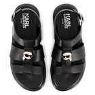 Buckled leather sandals KARL LAGERFELD KIDS 
                    GIRL