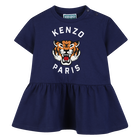 Dress gathered at the waist KENZO KIDS 
                    GIRL