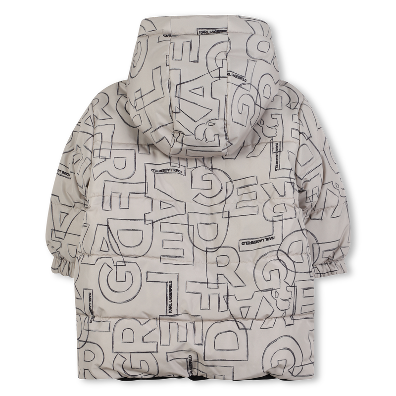 Reversible hooded down jacket KARL LAGERFELD KIDS 
                        BOY