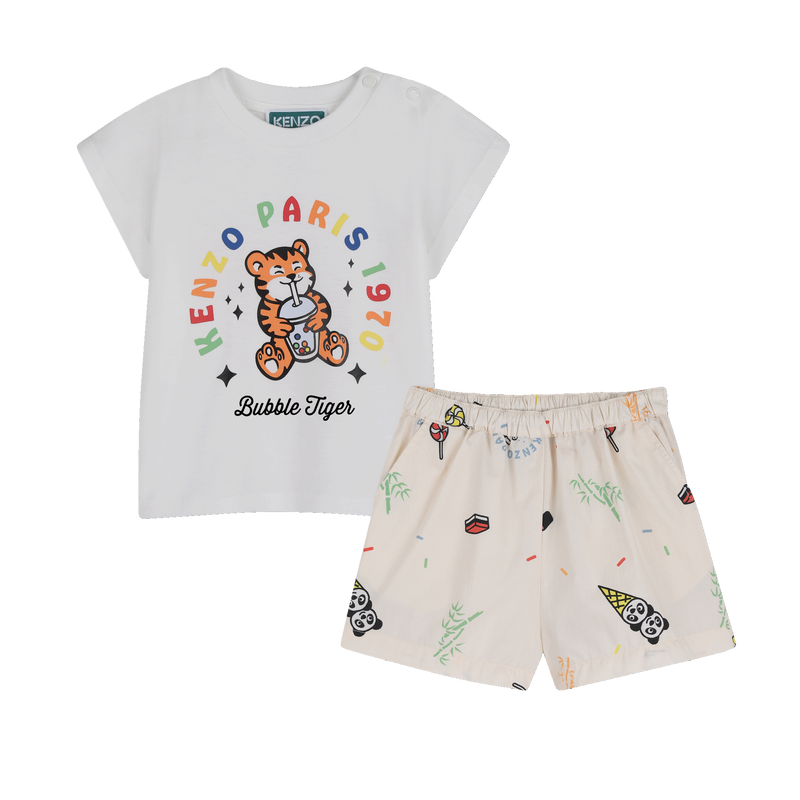 T-SHIRT AND SHORTS SET KENZO KIDS 
                        BOY