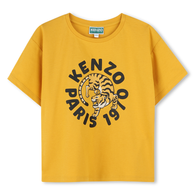 Short-sleeved cotton T-shirt KENZO KIDS GIRL