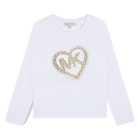 Long-sleeved cotton T-shirt MICHAEL KORS 
                    GIRL