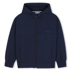 Zip-up hoodie, NAVY, hi-res