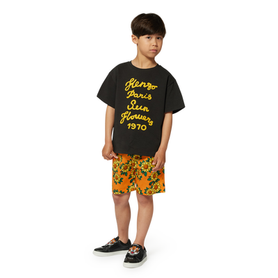 Cotton satin Bermuda shorts KENZO KIDS BOY