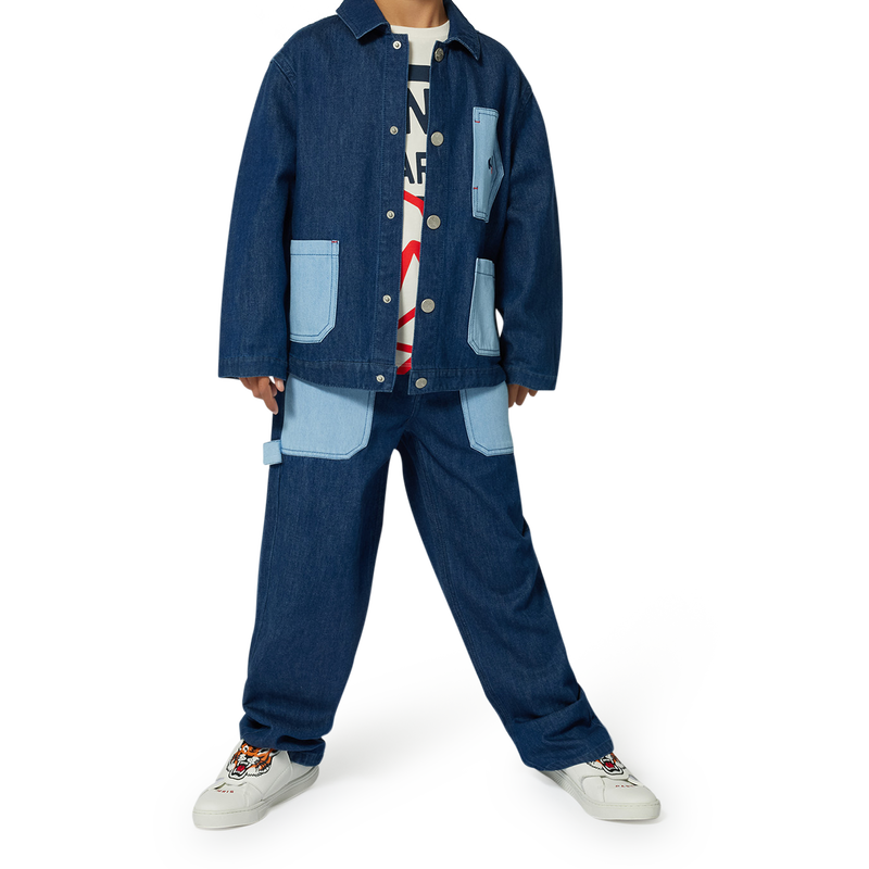 Cotton denim jacket KENZO KIDS 
                        UNISEX
