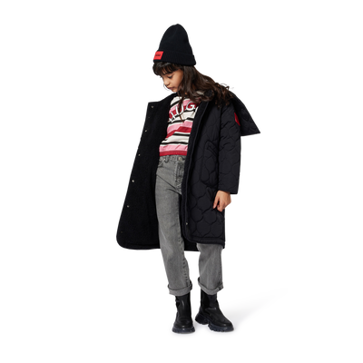 Long hooded parka HUGO GIRL
