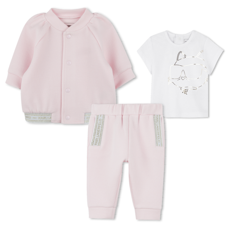 Three-piece jogging set KARL LAGERFELD KIDS 
                        GIRL