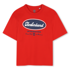 Short-sleeved t-shirt, RED, hi-res