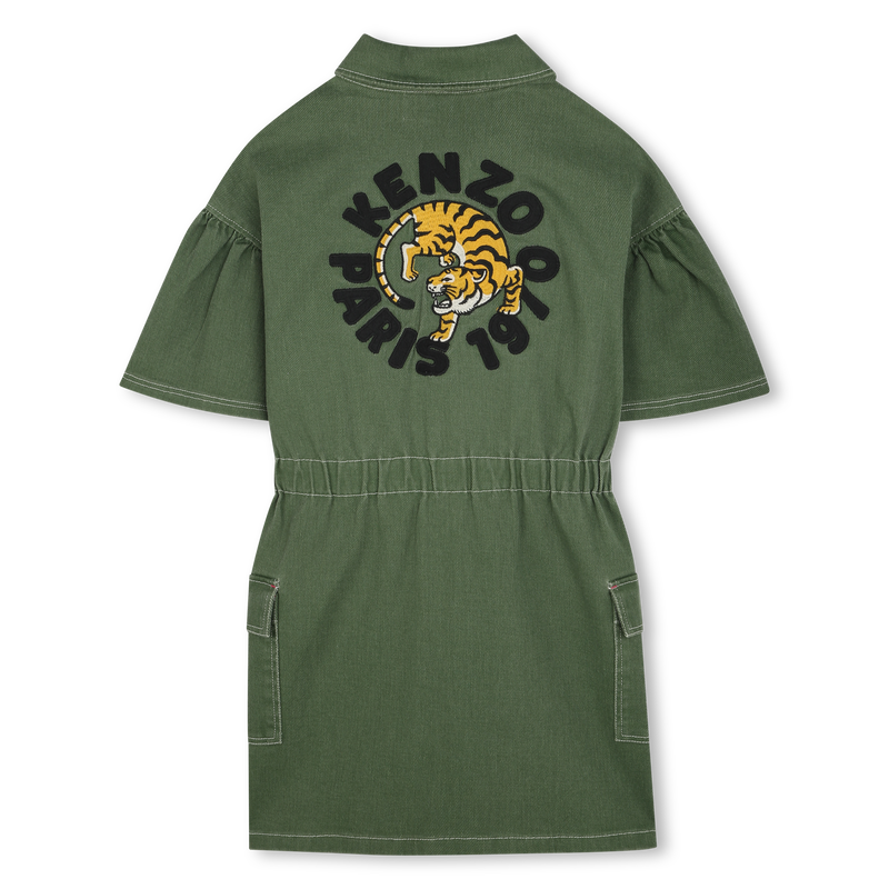 Cotton safari dress KENZO KIDS 
                        GIRL