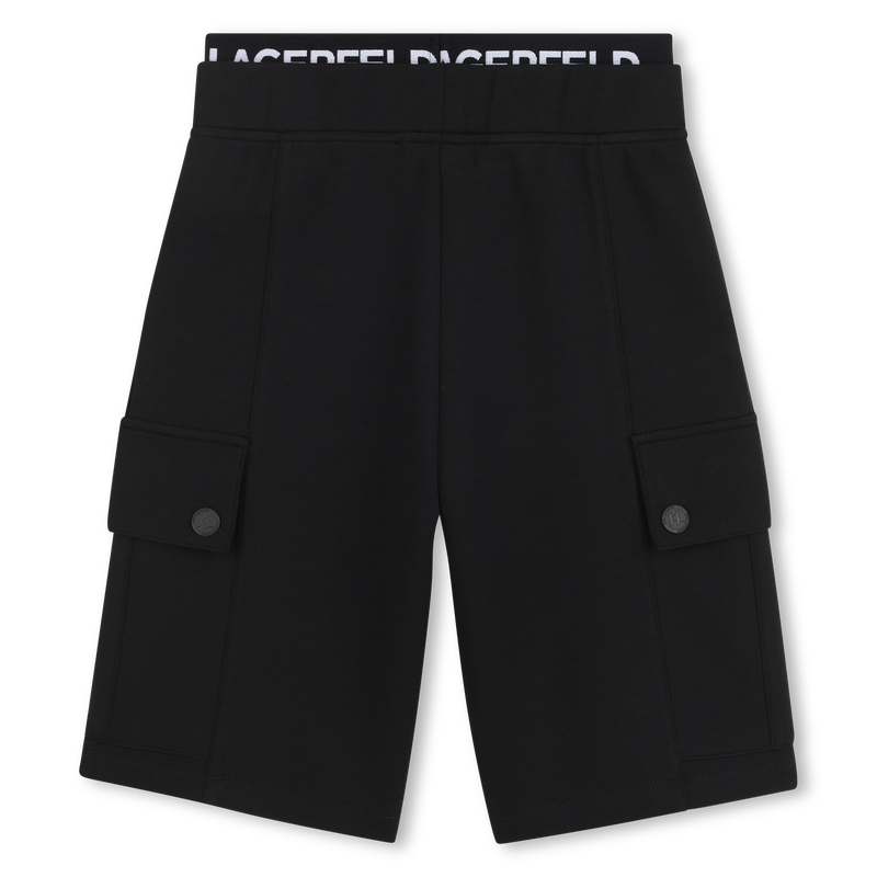 ELASTICATED WAIST BERMUDA SHORTS KARL LAGERFELD KIDS 
                        BOY