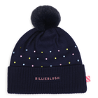 Multicolored rhinestone beanie, NAVY, hi-res
