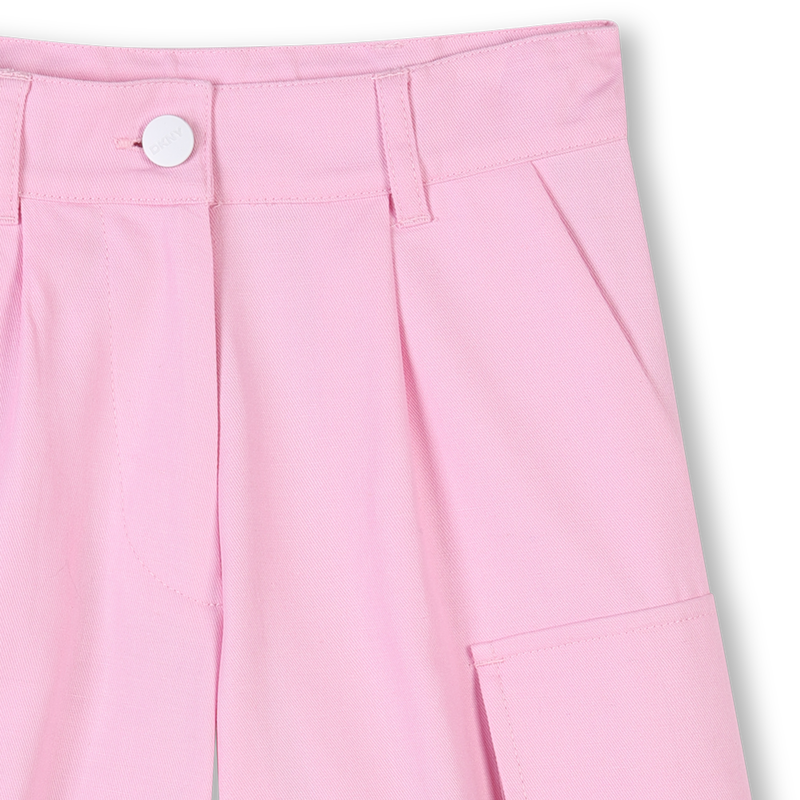 Long cotton and linen shorts DKNY 
                        GIRL