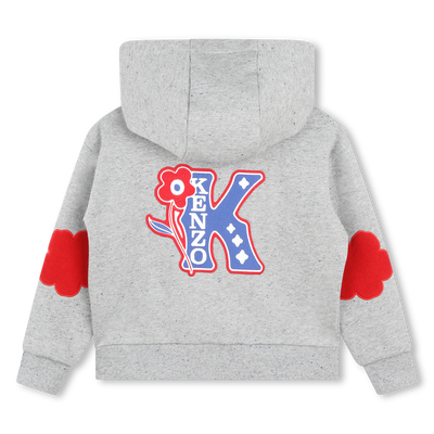 Fleece jogging cardigan KENZO KIDS GIRL