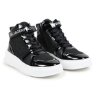 Leather high-top trainers KARL LAGERFELD KIDS 
                    GIRL