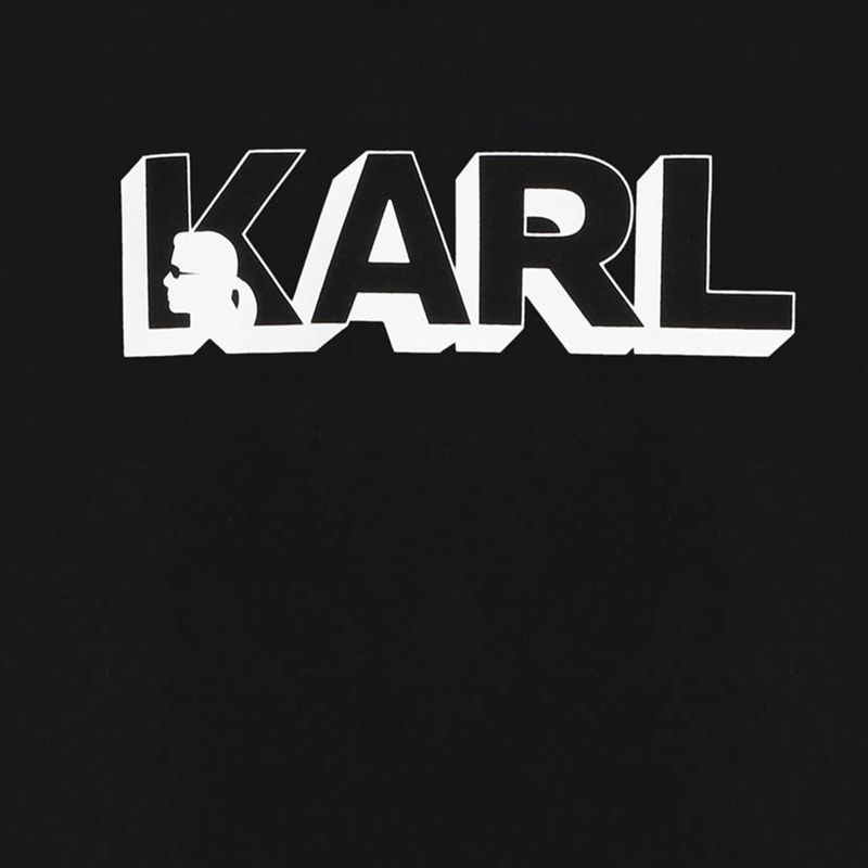 Short-sleeved cotton T-shirt KARL LAGERFELD KIDS 
                        BOY