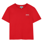 Short-sleeved T-shirt, DARK RED, hi-res