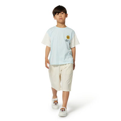 Plain cotton Bermuda shorts KENZO KIDS BOY