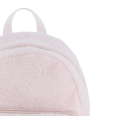 Small backpack made of fluffy fleece KARL LAGERFELD KIDS GIRL